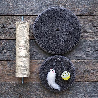 Nicate Small Sisal Scratcher Tower Hanging Balls Activity Center Climbing