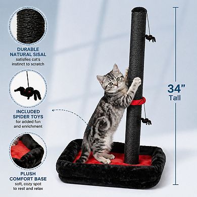 Petsfit Gothic Cat Scratcher 40 Toys 34" Tall Posts Indoor Cats Lounge Play Scratch
