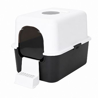 Nicate Fully Enclosed Cat Litter Box Splash/Leak-Proof, Odorless, Easy Clean