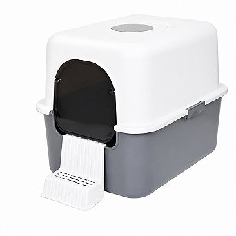 Nicate Fully Enclosed Cat Litter Box Splash/Leak-Proof, Odorless, Easy Clean