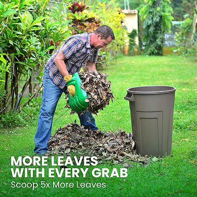 Ergonomic Large Hand Leaf Scoops 1 Pair, Fast Lawn & Grass Removal Tool