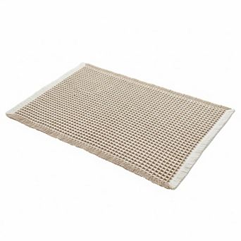 Waffle Bath Mat Boho Non Slip Washable Super Absorbent Quick Dry Farmhouse Decor
