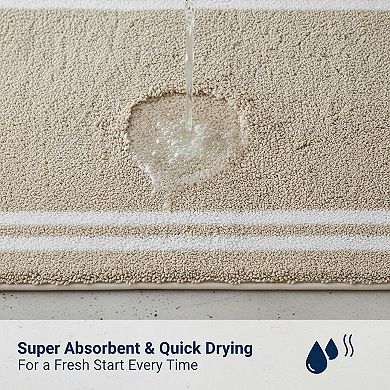 Non-slip Machine Washable Bath Mat Super Absorbent Quick Dry Shaggy Microfiber Soft Plush