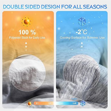 Cooling Comforter Twin Size, Cool Soft Thin Breathable Summer Blanket for Bed, Couch