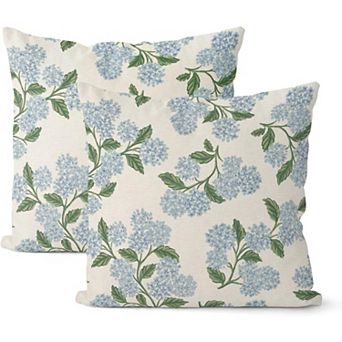 Pillow Covers 18x18 Inch 2 pc Flower Decor Throw Pillows Vintage Floral Seasonal Summer Outdoor