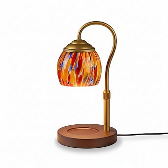Candle Warmer Lamp Red Height-Adjustable Vintage Timer 4 Dimmer Settings Jar Compatible Festive Home