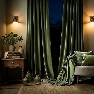 Velvet Blackout Curtains, Room Darkening Rod Pocket & Back Tab Panels