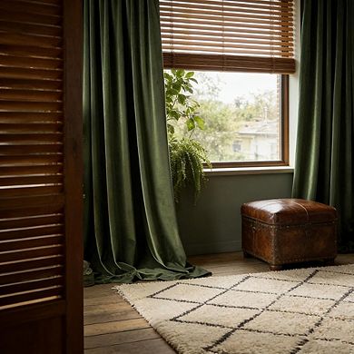Velvet Blackout Curtains, Room Darkening Rod Pocket & Back Tab Panels
