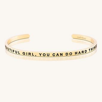 Beautiful Girl You Can Do Hard Things Bracelets