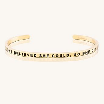 She Believed She Could, So She Did Bracelet