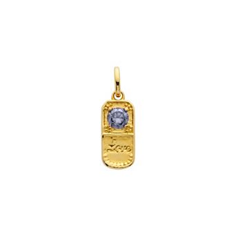 Belinda Jewelz 18k Gold Plated Vermeil Love Pill Birthstone Charm