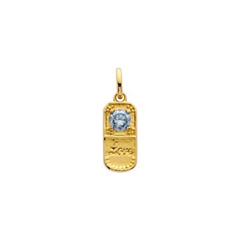 Belinda Jewelz 18k Gold Plated Vermeil Love Pill Birthstone Charm