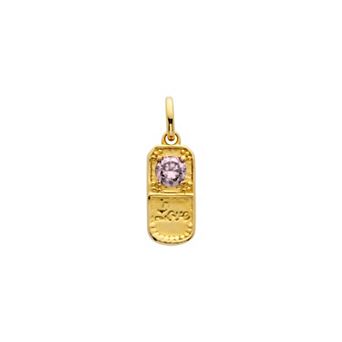 Belinda Jewelz 18k Gold Plated Vermeil Love Pill Birthstone Charm