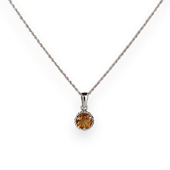 Belinda Jewelz Sterling Silver Vintage Birthstone Pendant Necklace