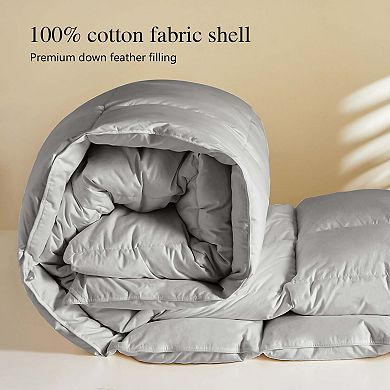 Inhand Goose Down Comforter - 100% Cotton Duvet Insert, Hotel Luxury Bedding for All Season