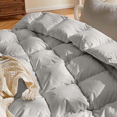 Inhand Goose Down Comforter - 100% Cotton Duvet Insert, Hotel Luxury Bedding for All Season