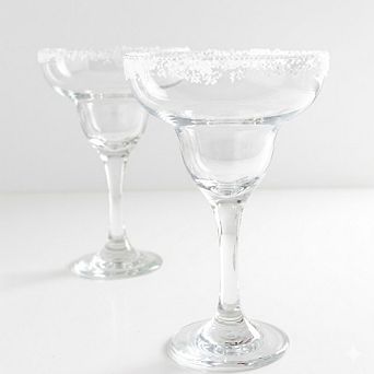 Margarita & Martini Glasses Set of 6, Tall Bar & Cocktail Glasses