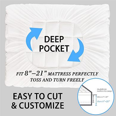 Inhand Cooling Mattress Topper Pad, Thick Pillow Top with 8-21" Deep Pocket Down Alternative Fill