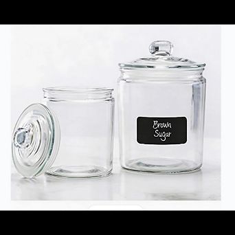 Glass Canister Set with Airtight Lids, Labels & Marker, Food Storage