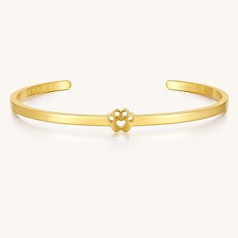 Pawprint Cuff - I Have Pawprints On My Heart Bracelet