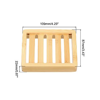 2Pcs Rectangle Soap Saver Tray Self Draining for Bathroom Yellow