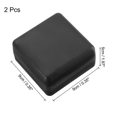 2Pcs Wooden Soap Holder, Detachable Self Draining Square Right Angle Soap Dishes with Lid