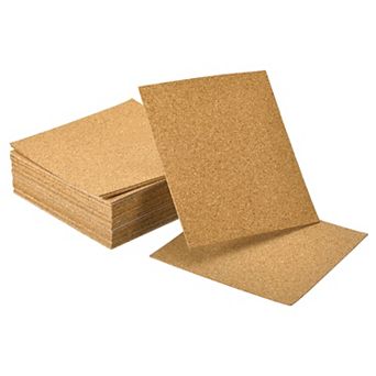 30 pc Self-Adhesive Cork Square, Cork Coasters for DIY Crafts Brown