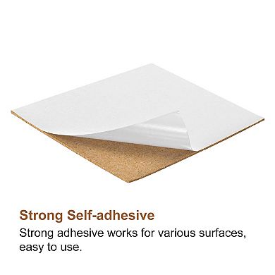 30Pcs Self-Adhesive Cork Square, Cork Coasters for DIY Crafts Brown