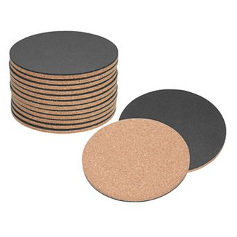 12 pc Cork and Leather Coaster for Drink, Absorbent Coasters Round Cork Coasters