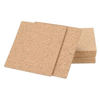 30 pc Thick Cork Coaster for Drinks, Square Cork Coasters Absorbent Drink Coasters Brown