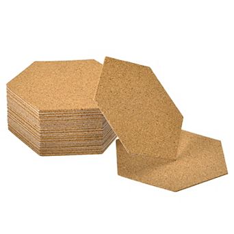 40 pc Cork Tiles Backing Sheets Cork Coasters for DIY Crafts Brown
