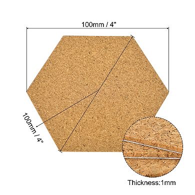 40Pcs Cork Tiles Backing Sheets Cork Coasters for DIY Crafts Brown