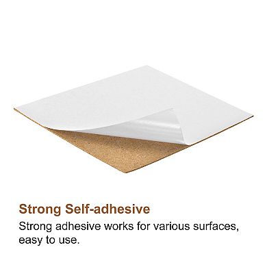 40Pcs Self-Adhesive Cork Square, Cork Tiles for DIY Crafts Brown