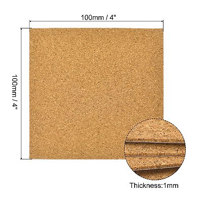 40Pcs Self-Adhesive Cork Square, Cork Tiles for DIY Crafts Brown