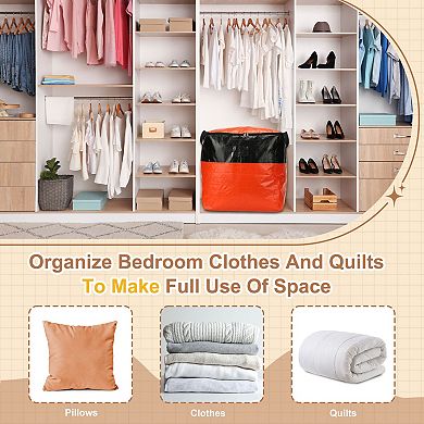 2Pcs Moving Bags Heavy Duty Woven Clothes Storage Totes Waterproof