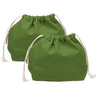 7.3 x 3.3 x 7.9 2 pc Drawstring Organizer Bag, Canvas Bag Toiletry Organizer Pouch