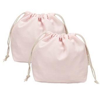 7.3 x 3.3 x 7.9 2 pc Drawstring Organizer Bag, Canvas Bag Toiletry Organizer Pouch