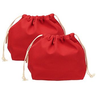 7.3 x 3.3 x 7.9 2 pc Drawstring Organizer Bag, Canvas Bag Toiletry Organizer Pouch