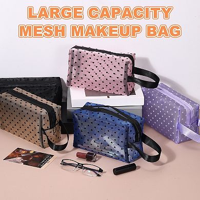 1Pc Cute Mini Organizer Bag, Mesh Bag with Handle
