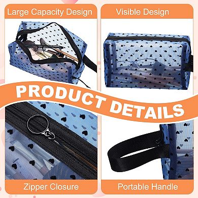 1Pc Cute Mini Organizer Bag, Mesh Bag with Handle