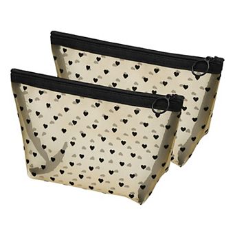 2 pc Cute Mini Organizer Bag, Mesh Bag Triangle for Women
