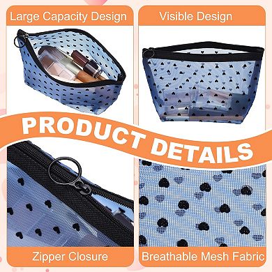 2Pcs Cute Mini Organizer Bag, Mesh Bag Triangle for Women