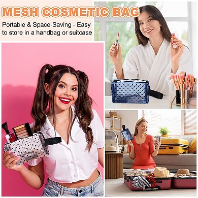 2Pcs Cute Mini Organizer Bag, Mesh Bag Triangle for Women