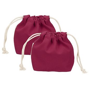 4.7 x 2.4 x 5.5 2 pc Drawstring Organizer Bag, Canvas Bag Toiletry Organizer Pouch