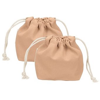 4.7 x 2.4 x 5.5 2 pc Drawstring Organizer Bag, Canvas Bag Toiletry Organizer Pouch