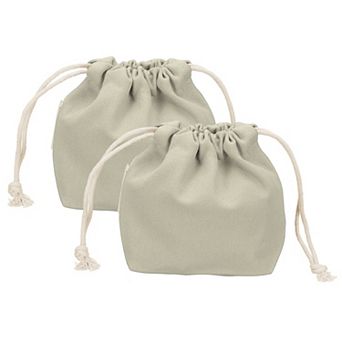 4.7 x 2.4 x 5.5 2 pc Drawstring Organizer Bag, Canvas Bag Toiletry Organizer Pouch