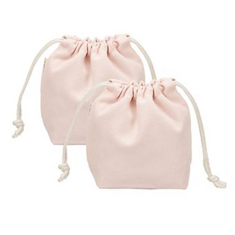 4.7 x 2.4 x 5.5 2 pc Drawstring Organizer Bag, Canvas Bag Toiletry Organizer Pouch