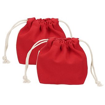 4.7 x 2.4 x 5.5 2 pc Drawstring Organizer Bag, Canvas Bag Toiletry Organizer Pouch