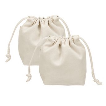 4.7 x 2.4 x 5.5 2 pc Drawstring Organizer Bag, Canvas Bag Toiletry Organizer Pouch