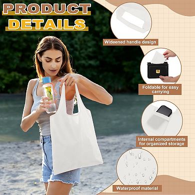 13 x 15.4, 1Pc Washable Shopping Bags with Handles Bulk
